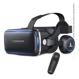 Óculos Vr Realidade Virtual 3d Com Fone De Ouvido E Controle