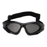 Óculos De Segurança Tático Com Tela Metálica Airsoft Cor Preto