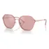 Óculos De Sol - Michael Kors - Seoul - Mk1114 11089l 56 Cor Preto Armação Ouro Rosado Haste Ouro Rosado Lente Dusty Rose Flash Desenho Irregular