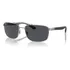 Óculos De Sol - Ray-ban - Rb3737 004/87 60 Armação Chumbo Haste Cinza Lente Cinza-escuro Desenho Retangular