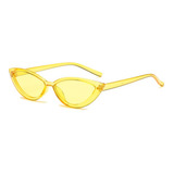 Óculos De Sol Amarelo Gatinho Anos 60 Retrô Vintage Rock
