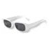 Óculos De Sol Branco Retrõ Retangular Masculino Feminino Blogueira Uv400