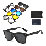 Óculos De Sol Clip On 5 Lentes Removíveis Magnético Iceman Cor Tr-2208a