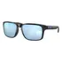 Óculos De Sol Polarizados Oakley Holbrook Tamanho Standard Armação Polished Black Y Lente Deep Water