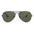 Óculos De Sol Polarizados Ray-ban Aviator Classic Tamanho Small Armação Polished Black Y Lente Green