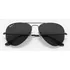 Óculos De Sol Polarizados Ray-ban Aviator Classic Tamanho Standard Armação Polished Black Y Lente Black