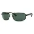 Óculos De Sol Polarizados Ray-ban Rb3445 Tamanho Standard Armação Polished Black Y Lente Green