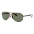 Óculos De Sol Ray-ban Carbon Fibre Scuderia Ferrari Collection Tamanho Standard Armação Polished Gunmetal Y Lente Green