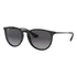 Óculos De Sol Ray-ban Erika Classic Tamanho Standard Desenho Degradado Armação Matte Black Y Lente Grey