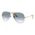 Óculos De Sol Ray-ban Solar Rb3025l Tamanho Small Armação Polished Gold Y Lente Light Blue