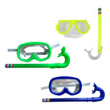 Óculos Máscara Para Mergulho C/ Snorkel Kit Infantil Natação