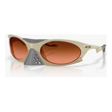 Óculos Oakley Plantaris Prizm Brown Gradient Armação Matte Sand Desenho Retangular