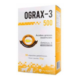 Ograx 3 - 500mg Cães E Gatos Avert C/ 30 Comprimidos Omega-3