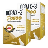 Ograx 3 1500mg Avert 30 Cápsulas Cachorros E Gatos Kit Com 2