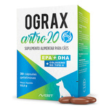 Ograx Artro 20 Suplemento Colágeno Cães Gatos 30 Caps Avert