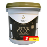 Óleo De Coco Extravirgem Polpa 3 X 3,2l Santo Óleo
