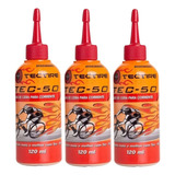 Óleo Lubrificante Tectire Tec50 Cera Corrente Bike Kit 3 Un
