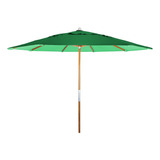 Ombrelone Central Redondo 300 Metros Solasol Sungap Sem Abas Cor Verde Bandeira Liso