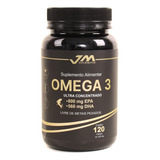 Omega 3 Alta Concentração De Epa E Dha 120 Capsulas - Jmsuplementos Sem Sabor