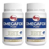 Omegafor Plus Vitafor 1000mg 60 Cápsulas Kit 2 Und