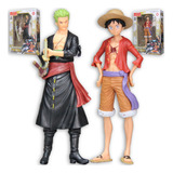 One Piece Brinquedo Luffy Zoro Ace Sanji Boneco Estátua 18cm