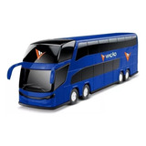 Ônibus C/ 2 Andares - 30 Cm - Roma Petroleum - 1/43 - Roma Cor Azul