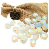 Oráculo Futhark Runas Odin Viking 25pç Pedra Da Lua/ Dourado