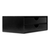 Organizador 2 Gavetas Base Monitor Preto