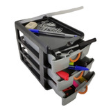 Organizador Caixa Gaveteiro 7080 Multiuso 3 Gavetas Pequeno 