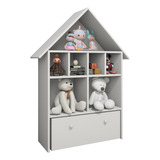 Organizador Casinha Infantil Mdf 100% Brinquedos Branco Tx