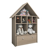 Organizador Casinha Infantil Mdf 100% Brinquedos Carvalho