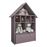 Organizador Casinha Infantil Mdf 100% Brinquedos Lavanda