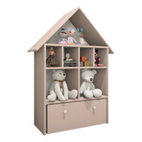 Organizador Casinha Infantil Mdf 100% Brinquedos Sal Rosa
