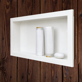 Organizador De Chuveiro Para Banheiro Gerplast Nicho Para Banheiro Off White Instalação Interna E Externa