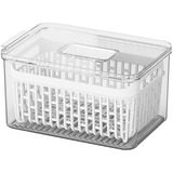 Organizador De Geladeira Com Cesto 6 Litros Coza Dry Cristal