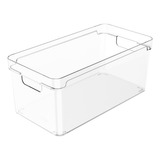 Organizador De Geladeira Cozinha Com Alça Clear 30 Cm Ou Cor Transparente