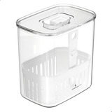 Organizador De Geladeira Ervas Frutas Legumes Com Cesto Clear Fresh 1,5l Ou