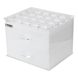 Organizador De Maquiagens Realce Em Acrílico Branco Perfeito