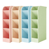 Organizador De Mesa Porta Canetas Lápis 4 Divisões Colors