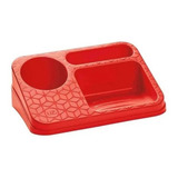 Organizador De Pia Porta Detergente E Esponja Uz Cores Cor Vermelho