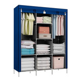 Organizador De Roupascaixa Decoteam 28105 - Loi Brasil Tamanho G Com 8 Divisores Color Azul