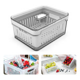 Organizador Geladeira 2,2l C/ Escorredor Interno Frutas