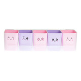 Organizador Infantil Kit Doçura 5 Porta Objetos Lápis Caneta