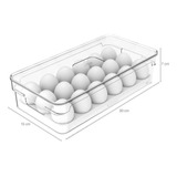 Organizador Porta Ovos 18 Unidades Com Tampa Geladeira Cozinha