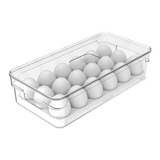 Organizador Porta Ovos P/ Geladeira C/ Tampa P/ 18 Ovos 