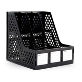 Organizador Porta Revista Pasta Caderno Office Casa Triplo