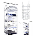 Organizador Vertical Para Guarda Roupa Closet 5 Divisórias Cor Branco