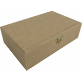 Organizadora Caixa Lisa Porta Jóias Biju Mdf Cru