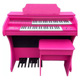 Órgão Eletrônico Digital Liz Plus Rohnes Aghata Music Rosa