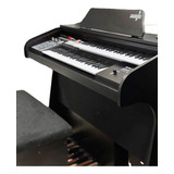 Órgão Eletrônico Harmonia Hs 45 Lux Marrom Preto 220v